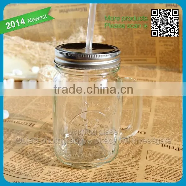 I have wholesale machine press glass jar bottles with handle