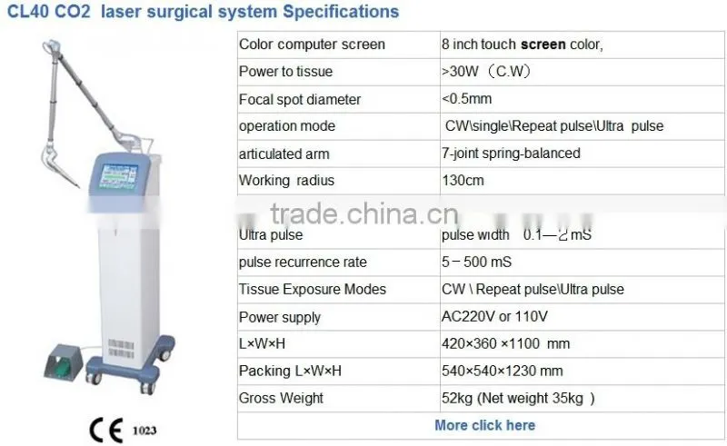 High power surgery laser Co2 / Medical CO2 Laser for Gynecology laser Co2