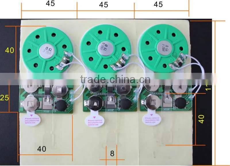 Hotsale Slide switch sound Module Voice chip for greeting card and bootlet