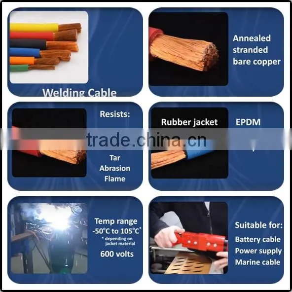 Manufacturer best price rubber jacket welding rubber cable 25mm2 35mm2 50mm2