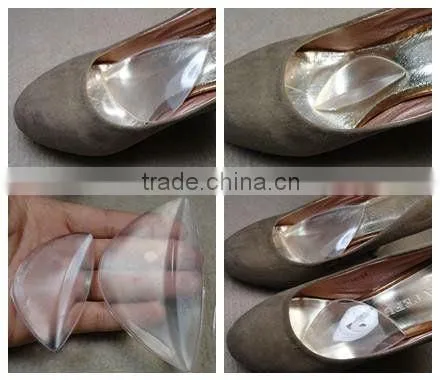 clear silicone gel arch support foot wedge shoe insert pad