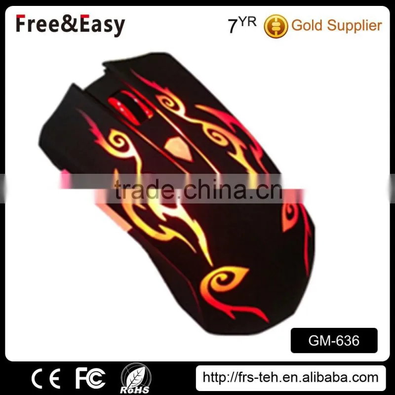 Customed logo high quality LED Lighted optical wired Gaming Mouse