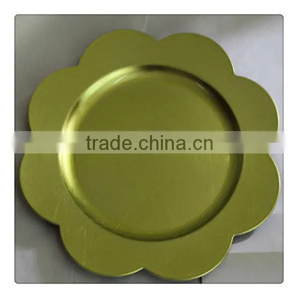Decorative Plastic Green Charger Plates