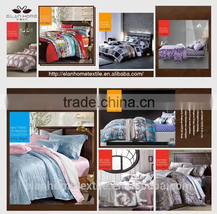 100% cotton 133*72 40s*40s reactive printting wholesale bed cover set with zipper