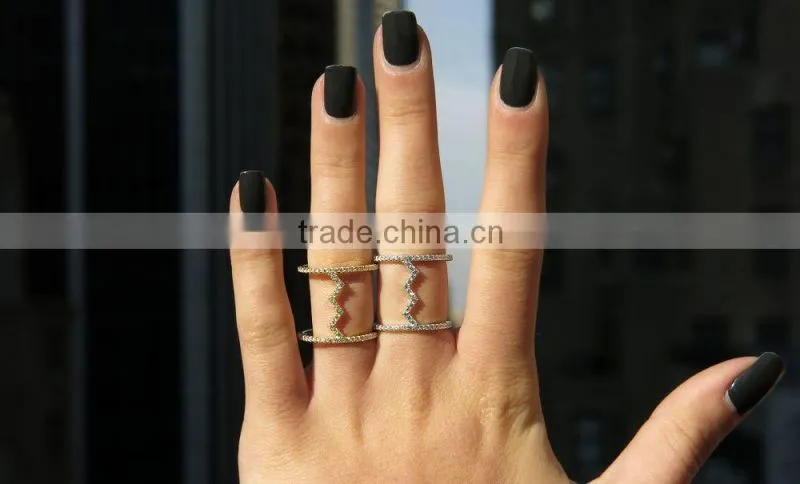 2015 china wholesale fashion Cage Rings crystal ring silver &rose gold& ring- 4 colors