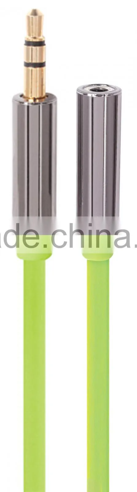 High Quality Metal Cover Flat 3.5mm Male to Female Audio Extension Cable-Blue