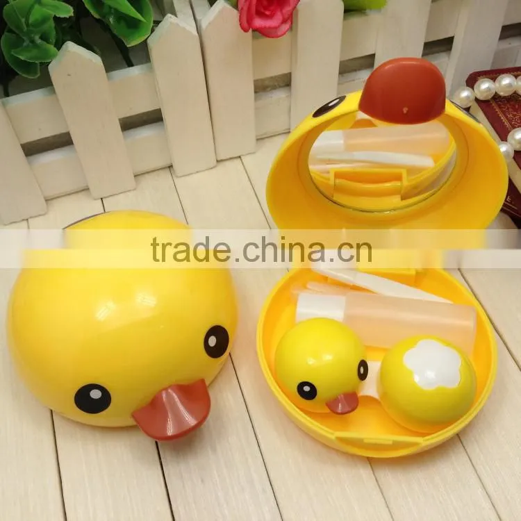Yellow duck contact lenses box