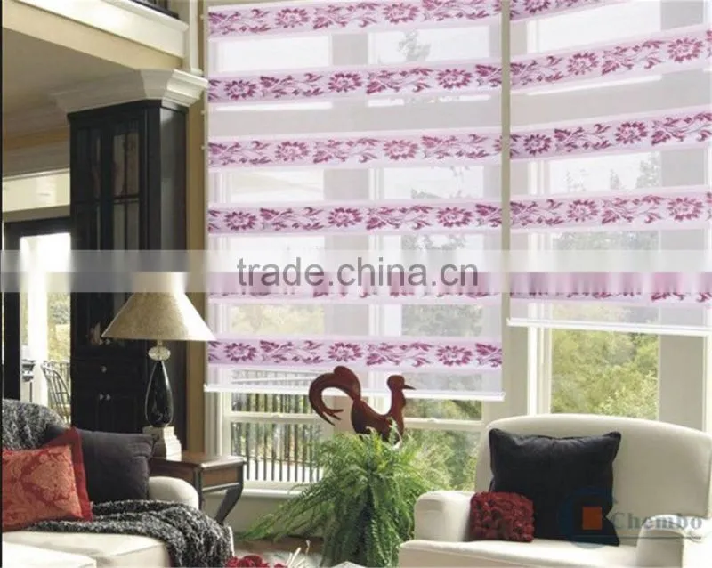 Wholesale fabric zebra blinds with metal roller blind bracket