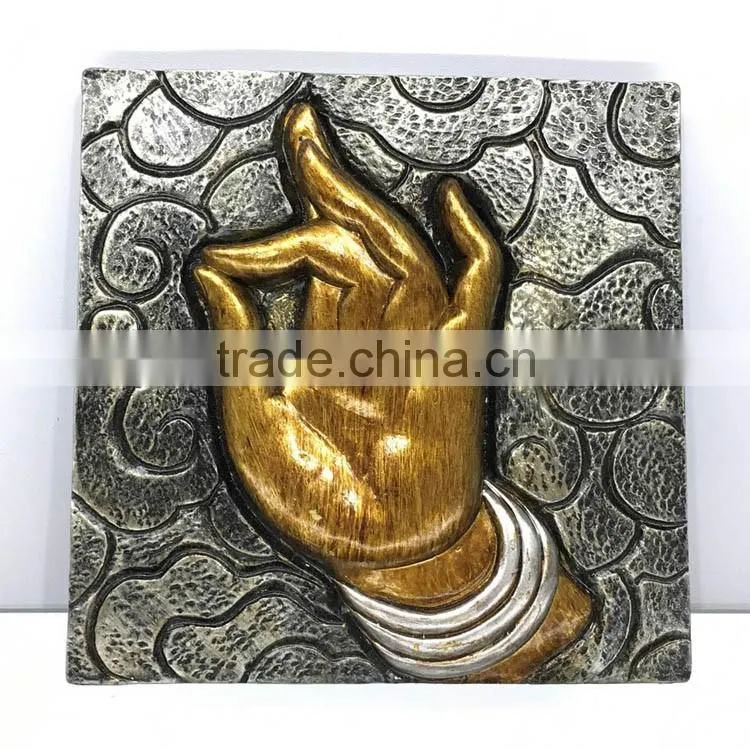 High quality handmade resin buddhist 3d buddha wall art