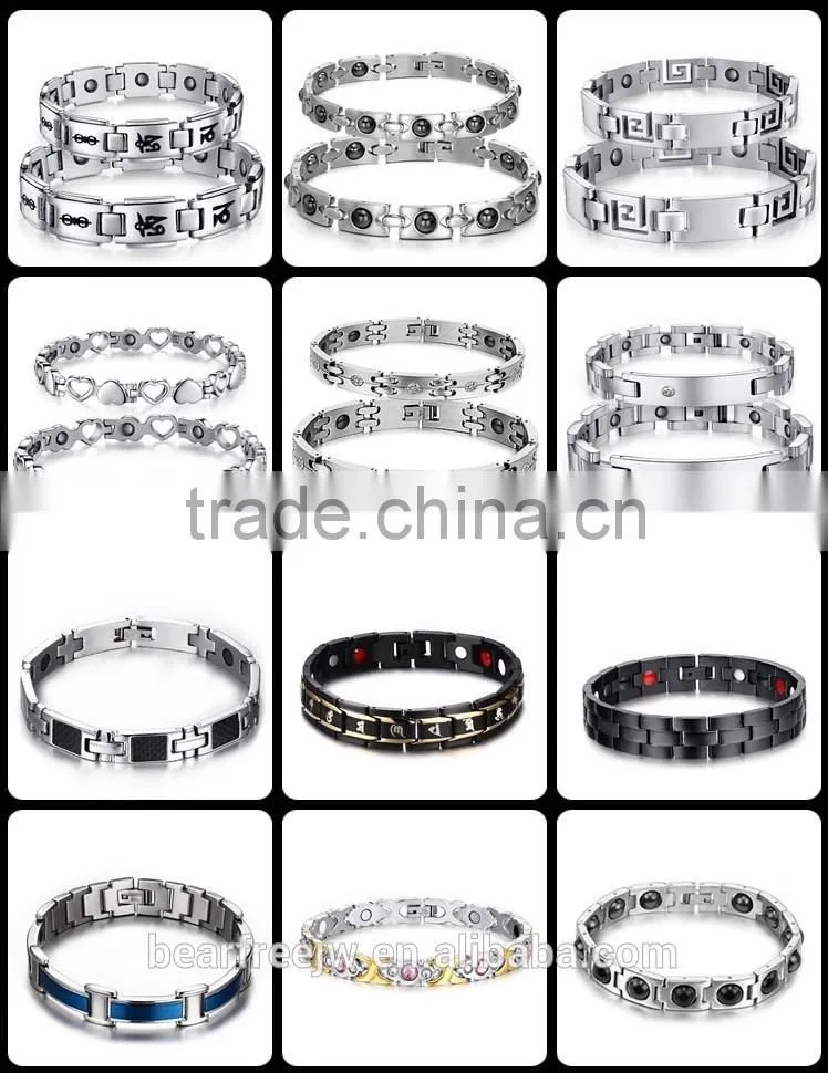 Negative Ion Business titanium Magnetic bracelet, tourmaline titanium Steel bracelet