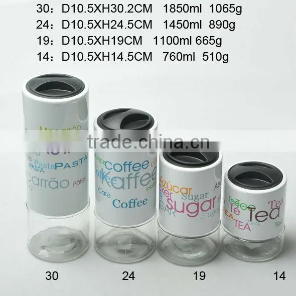 55ML glass canister with stainless steel coated glass for storage