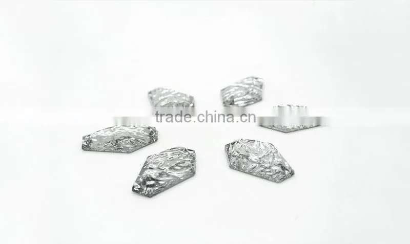 KS14 foiled 19*28 flat back sew on acrylic rhinestones for fashion decoration, craft making, garment bags accessories