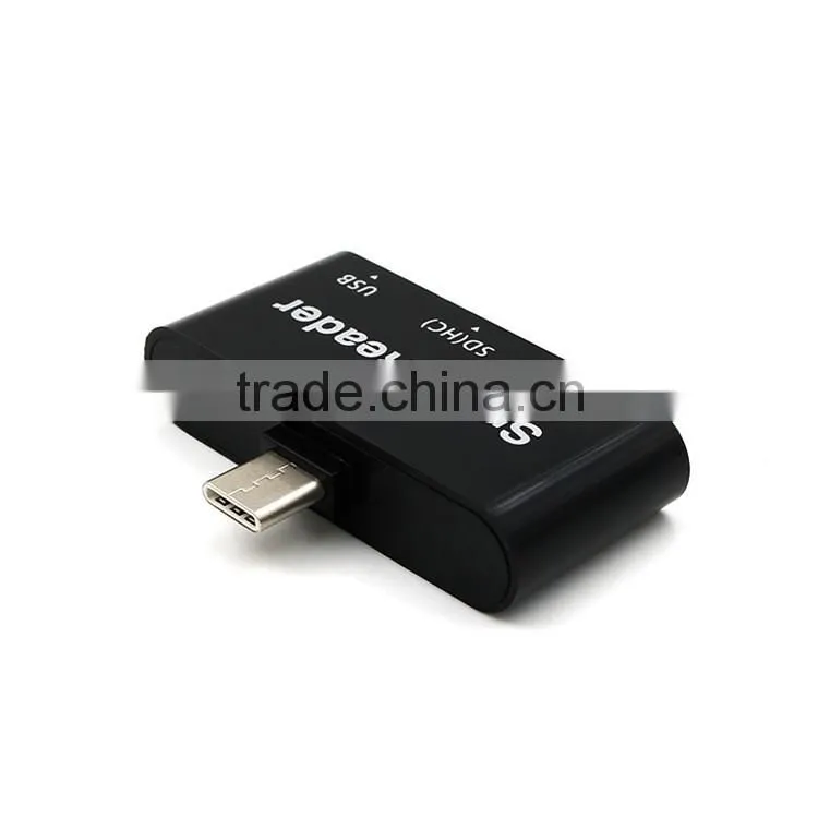 Type-C 3 in 1 Multifunction Memory Card Reader Adapter USB/TF/SD for Macbook Card Reader USB Flash Drives