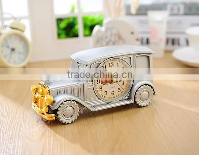 Classic car alarm digital pointer plastic table clock