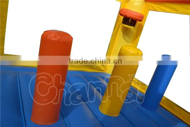 Attractive inflatable birthday bouncer combo for sale, inflatable bouncer castle house with slide