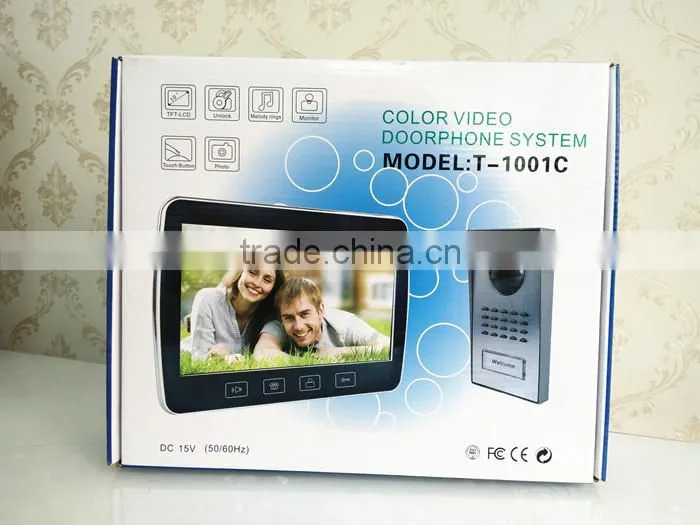 China ETE 10"tft-lcd 700tvline Video Door Phone Intercom Doorbell video surveillance Home Security Camera Monitor Night Vision