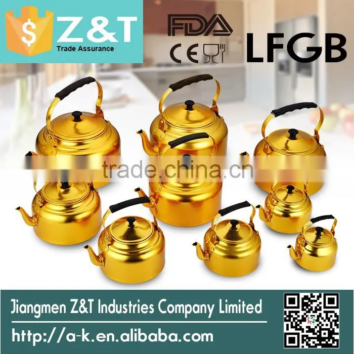Canton Fair yellow gas water kettle with all size