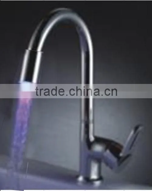 HM-8619 top quality exquisite faucet with LED light,waterfall basin faucet for kitchen
