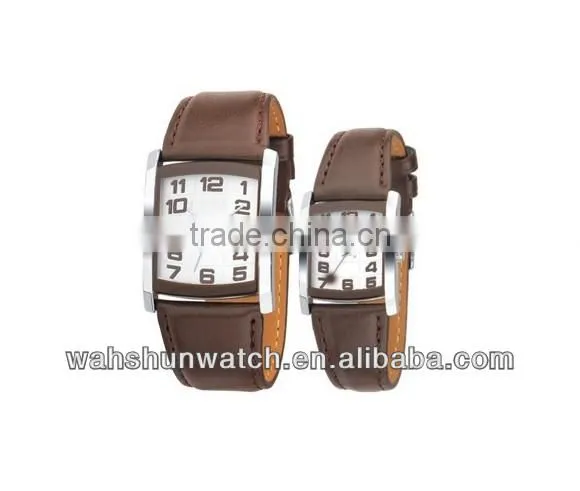 2014 fashion clock leather band high quality vogue watches couple wholesale in China