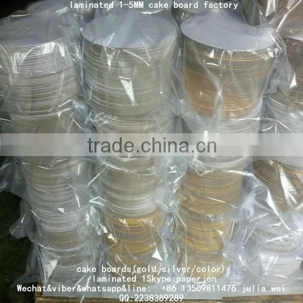 High quality gold round shape MDF masonite cake board for bakery