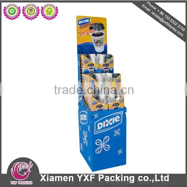 Custom Advertising Cardboard Floor Display Stand Unit