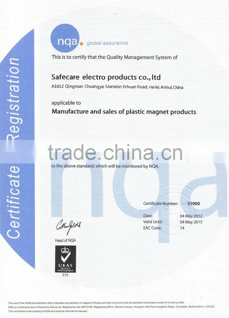 Rubber magnet with colorful PVC backing