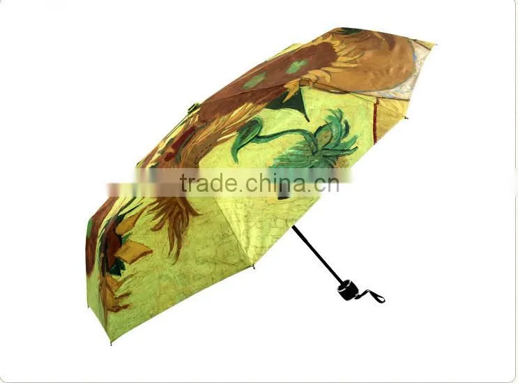 Chinese style oil painting Hot Sale Promotion Folding Umbrella