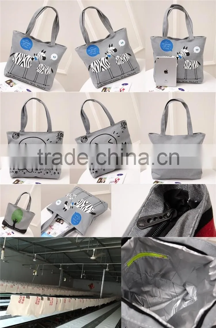 Promotional cotton wholesale foldable reusable grocery bag for shopping