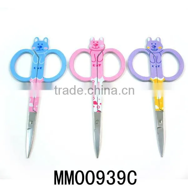 Cladding Handle Eyebrow Manicure Scissors