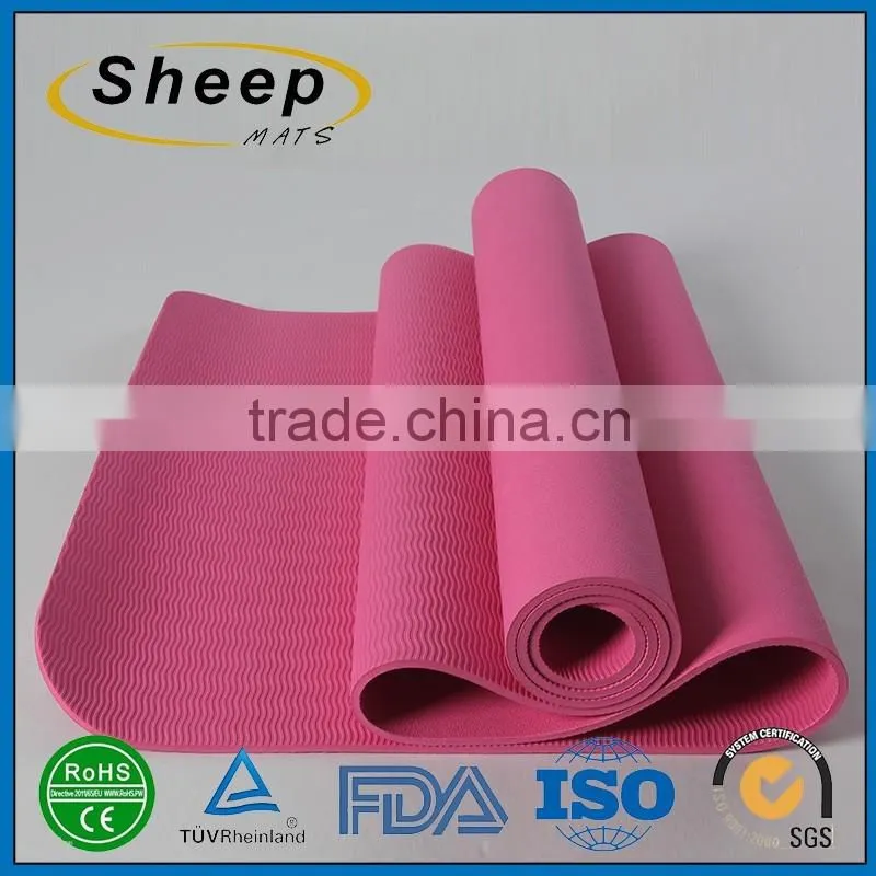 Colorful eco-friendly customized fitness yoga mat natural rubber