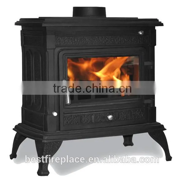 Freestanding troditional indoor cast iron multifuel stove
