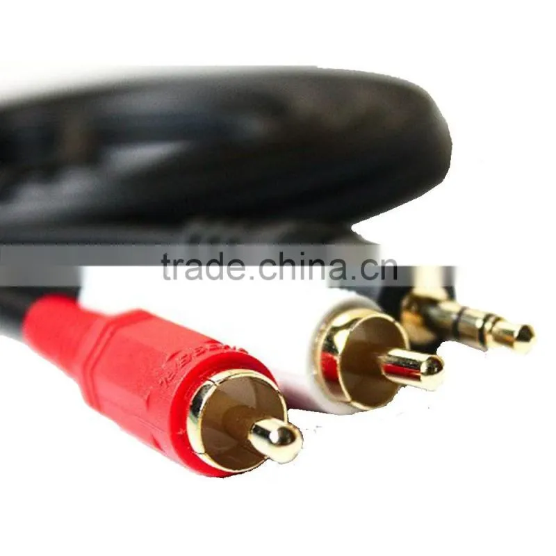 Choseal Q-304 3.5mm to AV RCA for Ipod/MP3/pc 1.8m/3m/5m/10m/15m Audio Adapter Cable