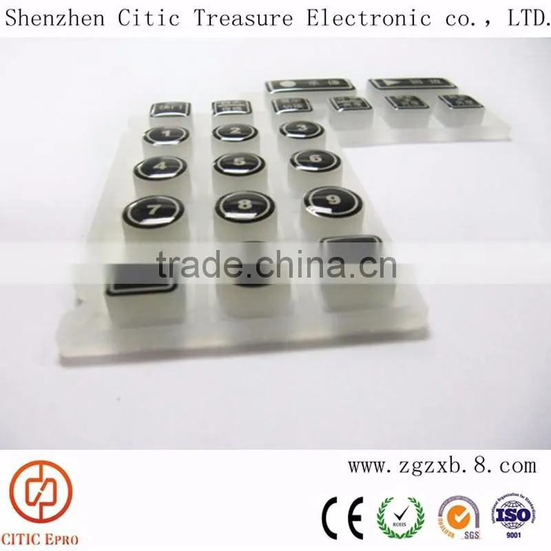 Specializes in Manufacturing Waterproof Silicone Rubber Keypad Welcome OEM