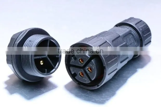 3 poles industrial electrical waterproof connector plug and socket