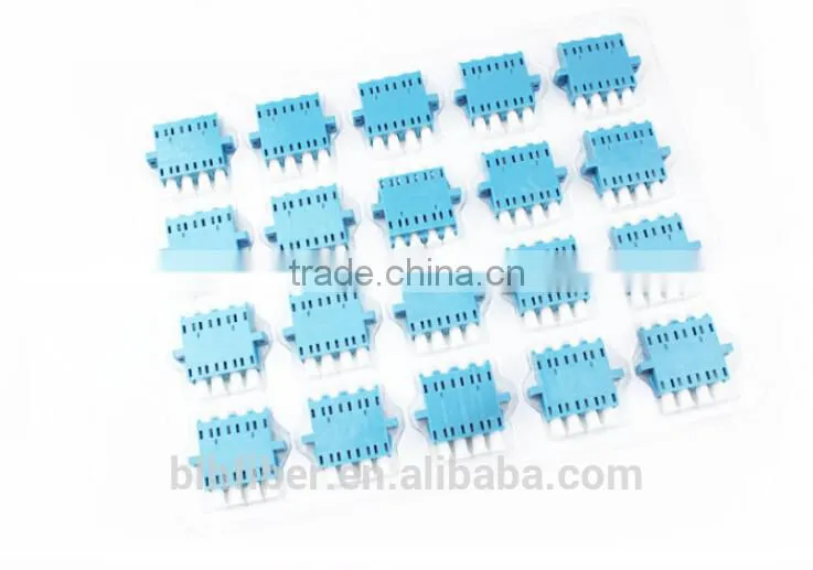 Duplex Singlemode Fiber LC Optic Adapter with Blue Sleeve in Telecommunication Equipment