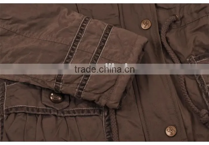 Ladies casual padded jacket with detachable fake fur in hood RLJ060