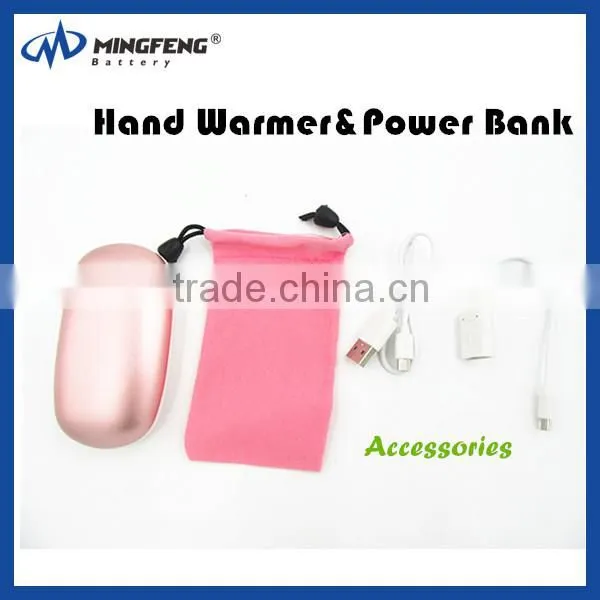 2016 hot selling 3500mAh Battery Charger For Mobile Phone Portable Hand Warmer Power Bank