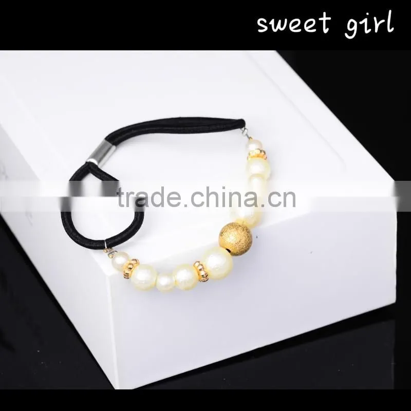 Popular elastic hair bands ties ponytail hair holder hair rope round shape-F32