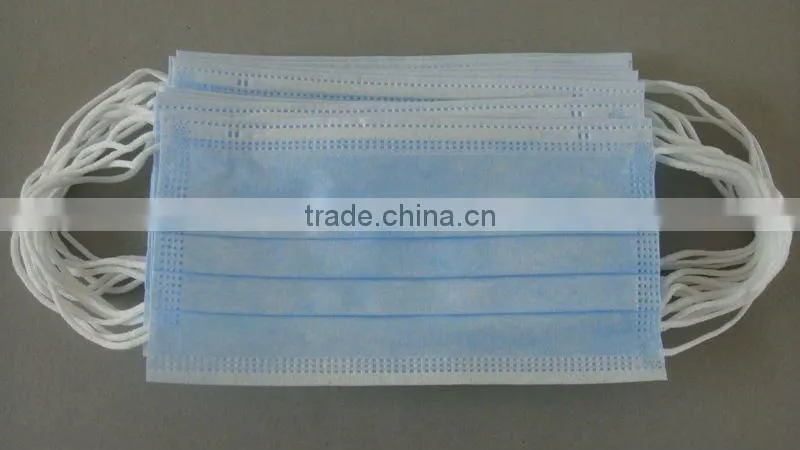 Medical blue disposable protective face mask