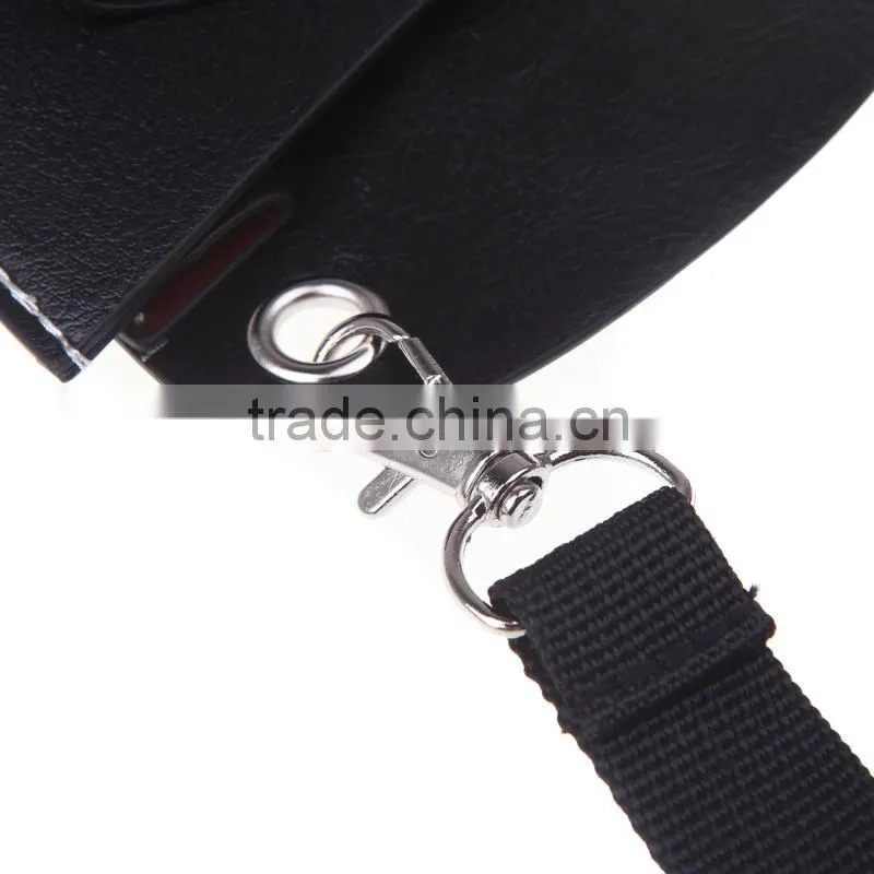 Popular Leather Barber Hairdressing Holster Pouch Scissor Bag Rivet Clips Holder Case with Waist Shoulder Belt