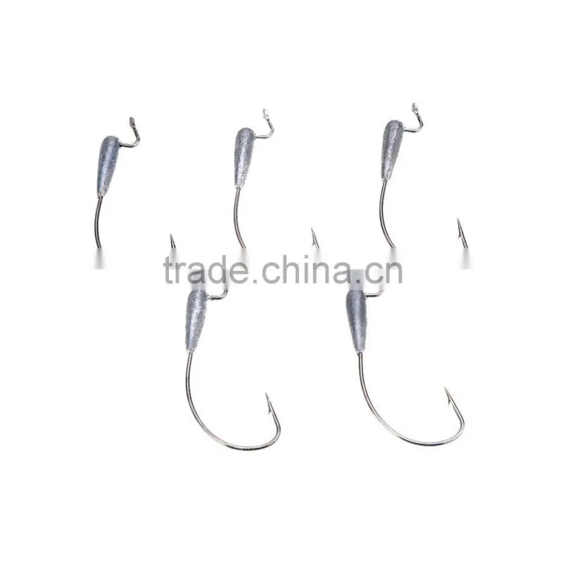 5Pcs Carbon Steel Lead Fishing Hooks