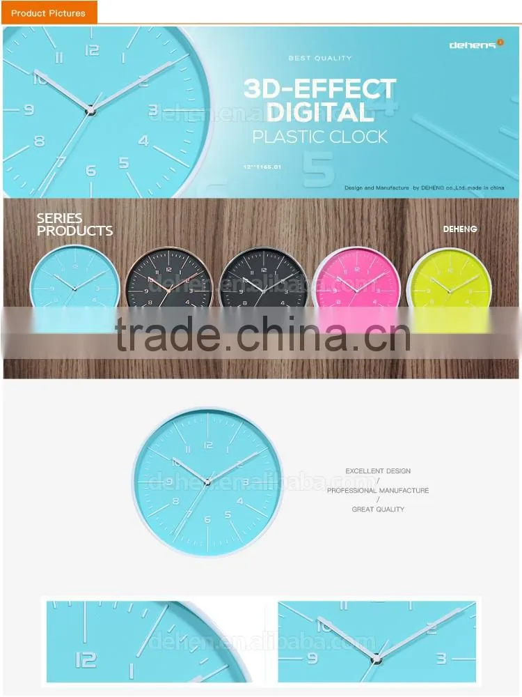 DEHEN New design plastic wall clock