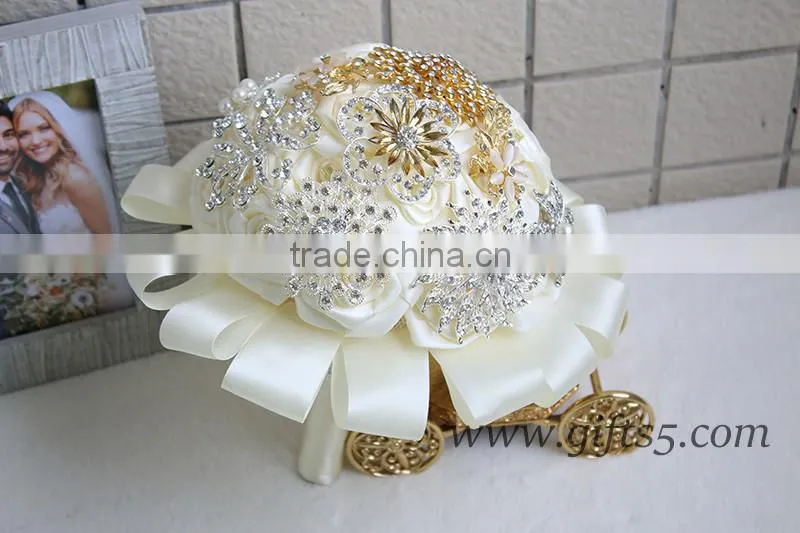 High quality luxurious artificial brooch rhinestone bouquets