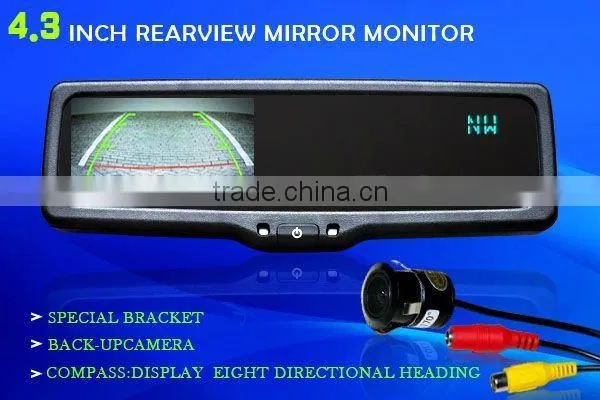 car tft lcd monitor with parking sensor, back-up camera