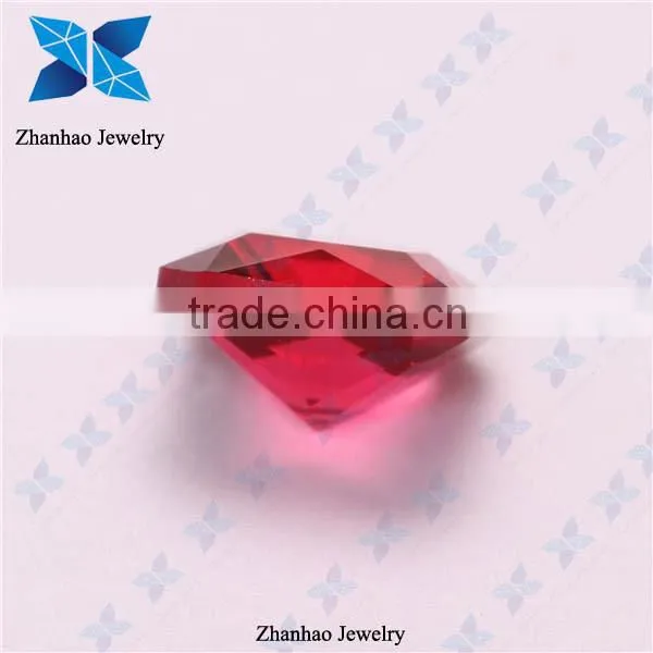 Alibaba express rough synthetic red glass gemstones for wedding dresses