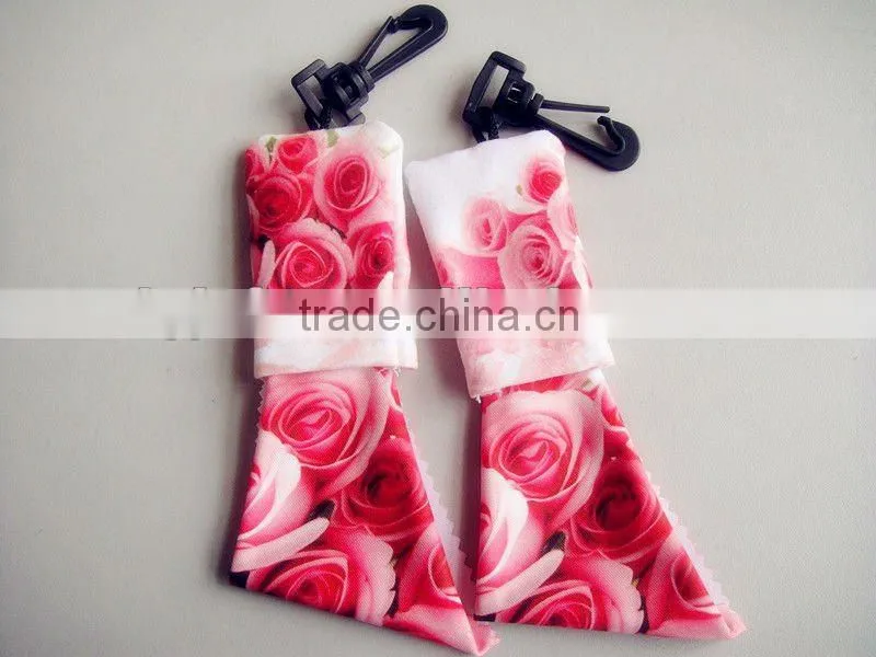 promotional microfiber key chain cleaning cloth/eyeglasses cleaning cloth/key chain cloth