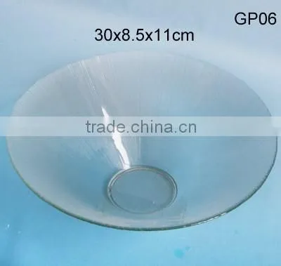 Machine made glass salad bowl crystal