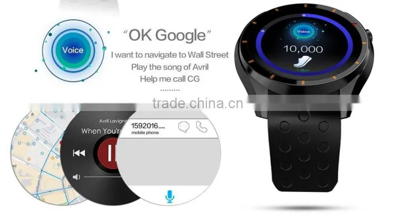 Smart Watch I3 Android 5.1 MTK6580 Google s Heamaprt rate monitor Pedometer G-sensor Wifi GPS for smart phones