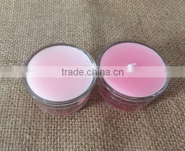 colourful flameless scented tealight candle, soy wax
