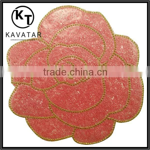 2016 New arrival Iron on diamond rose /flower patches